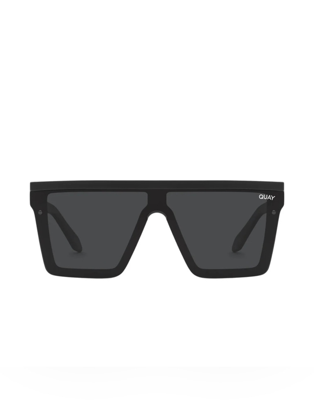 Quay Australia Matte Black Shield Sunglasses